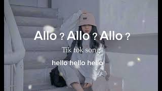 Allo Allo Allo Tik tok song ︳paro song by nej（lyrics）Nej  paro lofi remix ✨ [upl. by Mufinella]