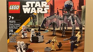 Lego 75372 Clone Trooper amp Battle Droid Battle Pack Review 2024 [upl. by Ignacio584]