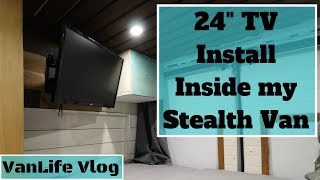 VanLife Vlog Installed a TV inside my VAN  Still Staying Stealth [upl. by Pfeifer355]