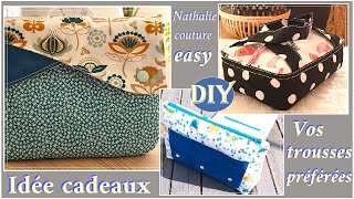 3 idées cadeaux DIY pour les 3 trousses que vous avez le plus aimé en 2024  Nathalie couture easy [upl. by Lanuk]