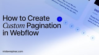 How to Create Custom Pagination in Webflow CMS Load More Tutorial [upl. by Grishilde]