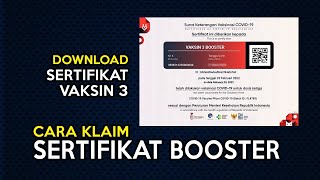 Cara Cetak Download Sertifikat Vaksin Booster di Pedulilindungi [upl. by Coad846]