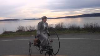 Victorian high wheelers—a trike and a bike [upl. by Amero]