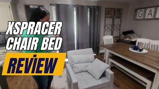 XSPRACER Convertible Chair Bed Review 🛋️  3 in 1 Sleeper with Stepless Adjustable Backrest [upl. by Dilan]