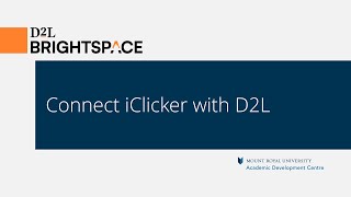 Connect iClicker with D2L [upl. by Halfon965]