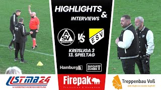 ASV Bergedorf 85  Escheburger SV 13 Spieltag Kreisliga 3 [upl. by Niknar672]