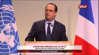 COP 21  discours douverture de François Hollande [upl. by Babbette402]