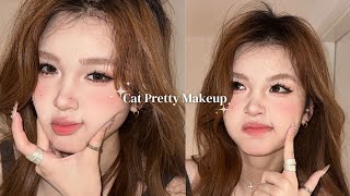 CAT PRETTY Makeup  Douyin Makeup Tutorial by Zyzyzzyy [upl. by Maltz]