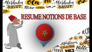 Apprendre larabe marocain Darija  Résumé les notons de base [upl. by Ertnom63]