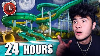 24 HOUR OVERNIGHT CHALLENGE in INDOOR WATERPARK [upl. by Now804]