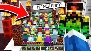 BOSS STEVE REBUILDS HIS STEVE ARMY IN MINECRAFT [upl. by Grodin]