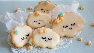 もくもく～♡雲さんクッキー  Cute cloud cookies [upl. by Esyned725]