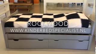 Kinderbed Combi Grijs  100 Massief Grenen Kinderbedden  Rockwood® [upl. by Kissiah542]