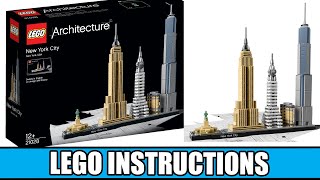 LEGO InstructionsHow to Build LEGO New York City  21028 LEGO ARCHITECTURE [upl. by Eckardt]