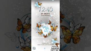 Galaxy Premium Theme Blue Butterflies Animated [upl. by Lenny307]