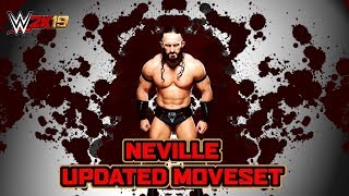 WWE 2K19 Neville Updated Moveset [upl. by Oynotna816]