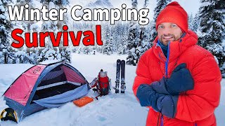 HOW TO SURVIVE in 30° WHEN WINTER CAMPING no hot tent [upl. by Tobe475]