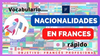 LAS NACIONALIDADES EN FRANCES  femenino y masculino [upl. by Lapo]