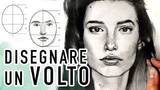 COME DISEGNARE UN VOLTO I Tutorial disegno realistico a matita un ritratto un viso una faccia [upl. by Debera]