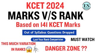 KCET RANK Vs Marks 2024  KCET Rank Predictor 2024  Boards marks vs KCET Marks [upl. by Aley]