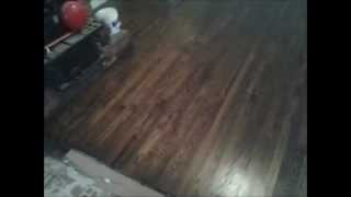 Red Oak Stained Jacobean after  Hardwood Floor Refinishing Charlotte NC [upl. by Artined]