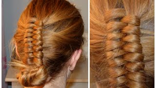 Dutch Infinity Braid  Dutch Loop braid  Tresse collée  Happy New Hair [upl. by Suzann]