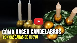 DIY CANDELABROS EN FORMA DE HUEVO con cemento [upl. by Gae282]