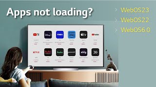 Troubleshooting Apps Not Loading on LG WebOS 22 and WebOS 23 TV [upl. by Nosral56]