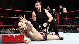 The Shield vs The Miz Sheamus amp Cesaro Raw Nov 13 2017 [upl. by Anitnegra]