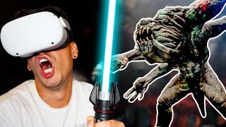 I FOUGHT A GIANT RANCOR IN VR Vader Immortal Episode 2  Part 2 [upl. by Samaj]