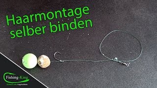 Karpfenangeln Basics Haarmontage einfach selber binden  Tutorial  fishingkingde [upl. by Aubine]