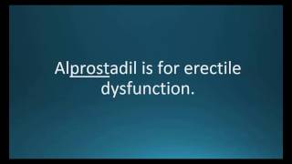 How to pronounce alprostadil Caverject Memorizing Pharmacology Video Flashcard [upl. by Frasquito911]