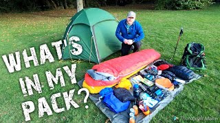 How I fit all my backpacking  wild camping gear into my osprey exos 48 backpack [upl. by Rebane934]