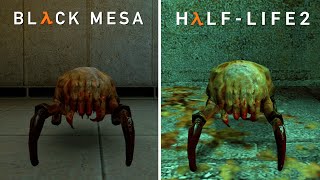 Black Mesa Vs Half Life 2  Physics And Details Comparison [upl. by Danaher]