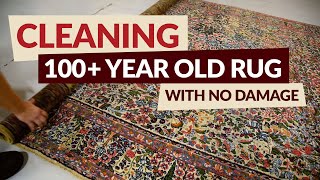 Aladdin Rug Cleaning  Cleaning a 100 Year Oriental Rug [upl. by Naraj]