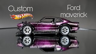 CUSTOM HOT WHEELS FORD MAVERICK MARBLEIZED PAINT TUTORIAL [upl. by Niawat596]