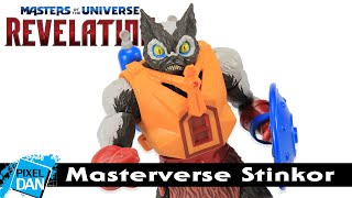 MOTU Revelation STINKOR Masterverse Action Figure Review  Masters of the Universe [upl. by Ebbarta]