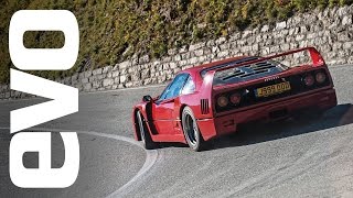 Ferrari F40 in the Alps  INSIDE evo [upl. by Nytnerb60]