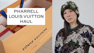 PHARRELLS DEBUT LOUIS VUITTON COLLECTION  Shop With Me and Haul [upl. by Charisse574]