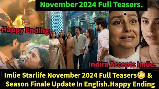 Imlie Starlife Season 3 Full Teasers November 2024 amp Season Finale Update in EnglishImlie amp Surya [upl. by Mick]