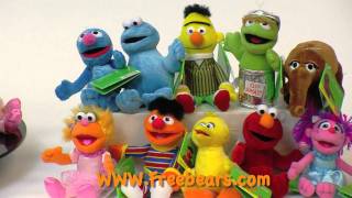 Mini Sesame Street Family by Gund Available at FreeBearscom [upl. by Mays]