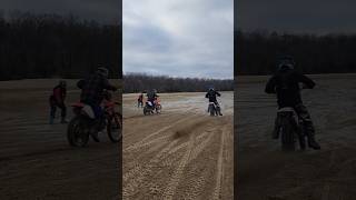 Crf 450 vs Ktm 300 drag race honda ktm dirtbike [upl. by Eul]