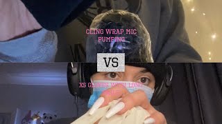 ASMR Intense layered mic pumping VS XS GLOVES WITH LONG NAILS [upl. by Valerye]