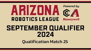 Arizona Robotics League 2024 Qualifier 5  Qualification Match 25 [upl. by Onairelav]