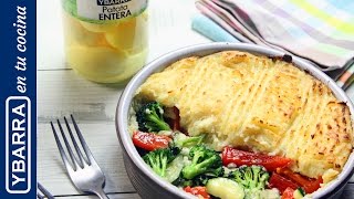 Parmentier de parmesano y verduritas  Recetas saludables [upl. by Sivam292]