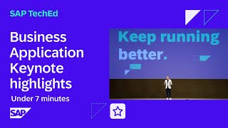 Business Application Keynote highlights  Keep Running Better  SAP TechEd 2023 [upl. by Halilak]