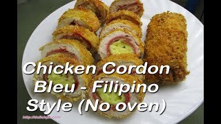 Chicken Cordon Bleu  Filipino Style No oven  Delish PH [upl. by Roch]