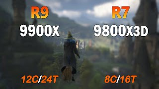 AMD Ryzen 7 9800X3D vs Ryzen 9 9900X  Benchmark and Gaming Test [upl. by Hsiri]