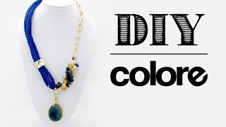 DIY Collar Hilo de Seda y Cadena  Colore Accesorios [upl. by Raf555]