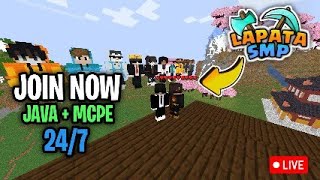 🔴MINECRAFT PUBLIC SMP LIVE  IP SMP JAVA  MCPE 247 LIVE SERVER GIVEAWAY [upl. by Sirrad]